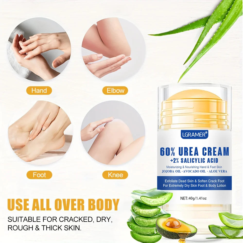40g Urea Foot Cream Dry Cracked Feet Heel Gentle Exfoliation Softening Skin Ultra-Hydrating Hand Foot Care Cream Stick Protuct
